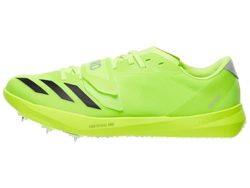 Adidas Unisex Adizero Triple Jump/Pole Vault Track and Field Lucid Lemon/Black/Silver Metallic Men 7.5 Narrow Women 8.5Narrow