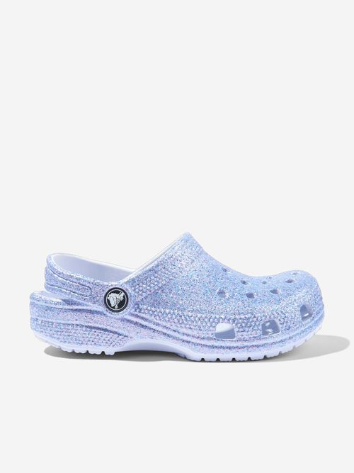 Girls Classic Glitter Clog in Blue EU 19 - 20 UK 4 US 4