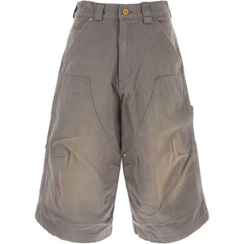 Willy Chavarria Grey Denim Stockton Bermuda Short