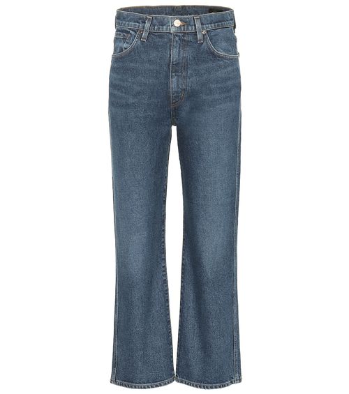 Goldsign High-rise cropped wide-leg jeans