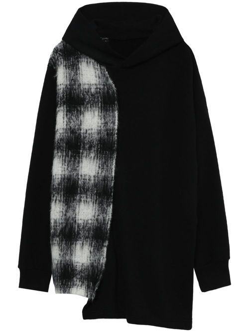 Panel-detailing hoodie - Black