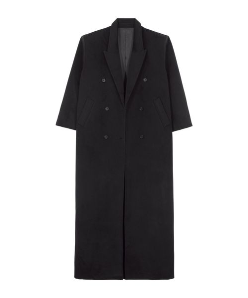 Gaia Double Breasted Coat - Black