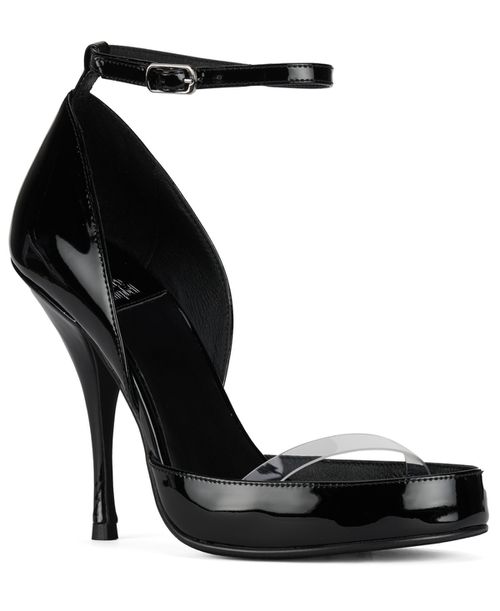 Women's Gouache Round Toe Dress Sandals - Black Patent