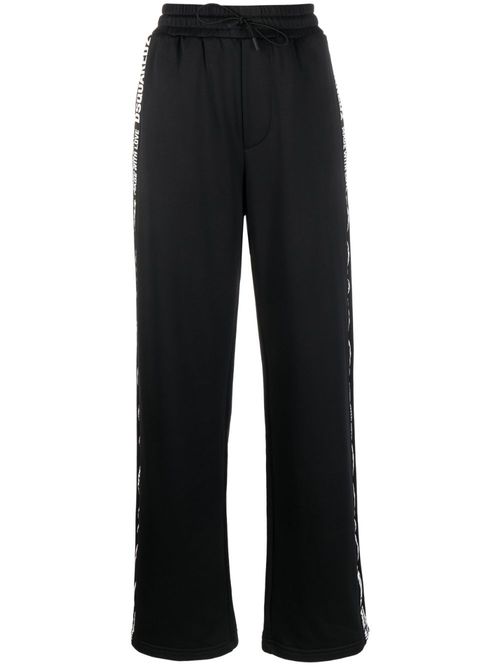 Logo-tape cotton track pants - Black
