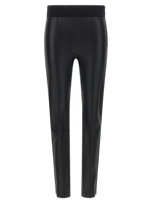 Lamb Leather Leggings — Black
