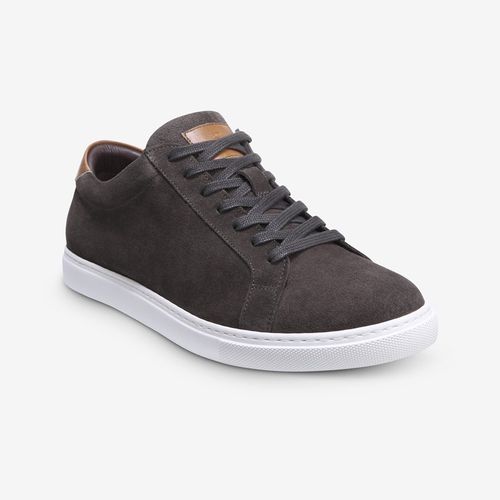 Courtside Lace-up Sneaker in Grey Suede