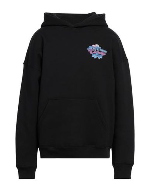 Alpha Industries Man Sweatshirt Black Size L Cotton, Polyester