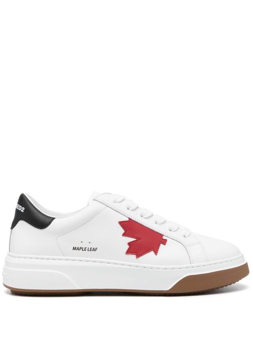 Bumper leather sneakers - White