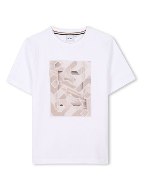 Illustration print cotton T-shirt - White