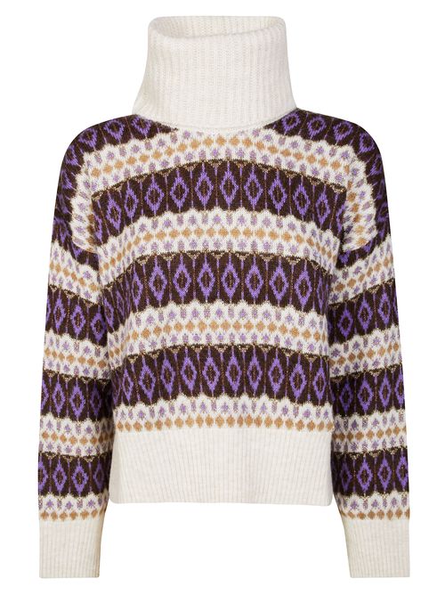 Striped Turtleneck Sweater for Women
