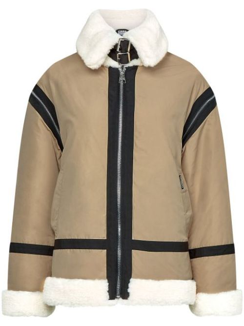 X Cara Delevingne faux-fur biker jacket