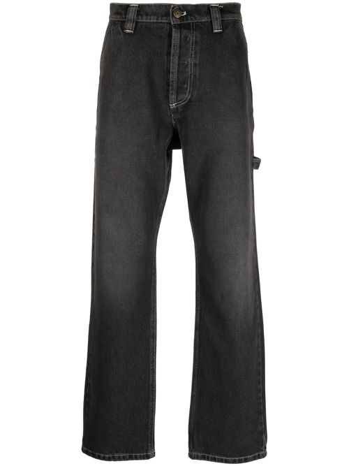 Logo-patch regular jeans - Black