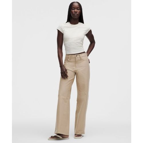 Lululemon – Women's EasyFive Low-Rise Classic Wide-Leg Pants Regular – Color Khaki