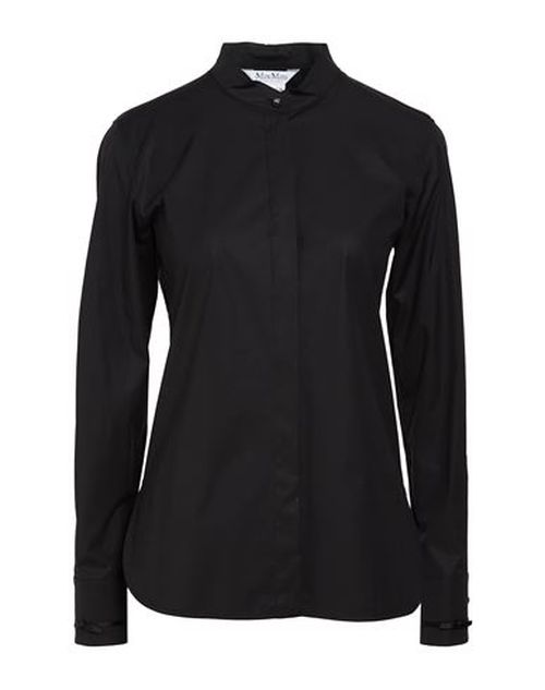Woman Shirt Black Size 10 Cotton, Elastane