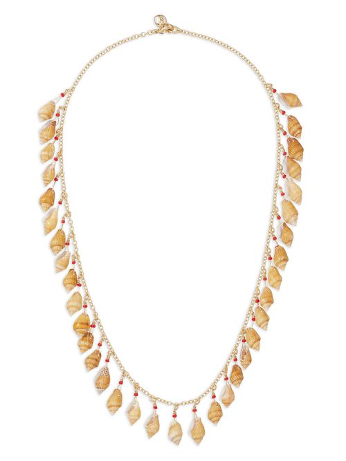 Seashell-charm necklace - White