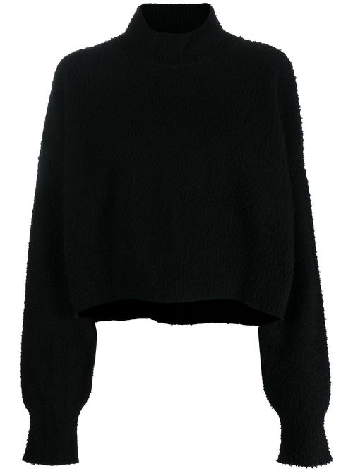 Casentino mock-neck jumper - Black