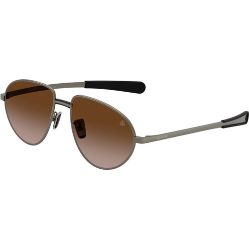 Moncler Unisex Moncler ME4009 VIZLA 100213 Sunglasses Metal Grey Brown Pilot Normal Nuanced
