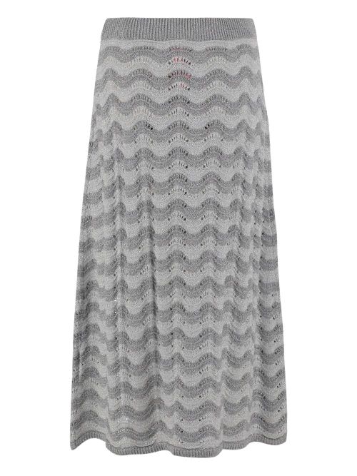 Openwork midi skirt - Grey