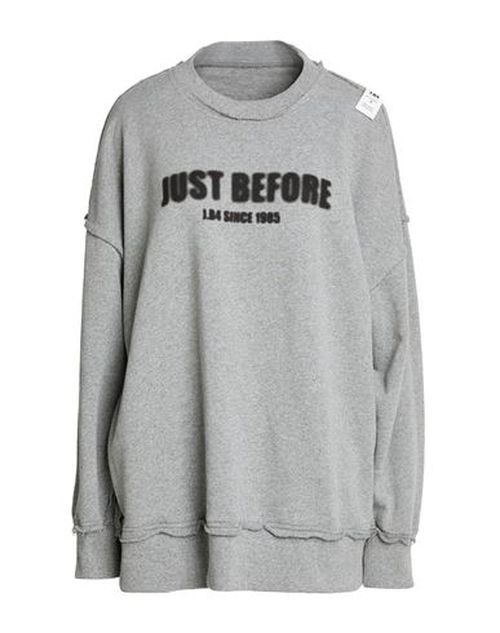 Woman Sweatshirt Light grey Size M Cotton