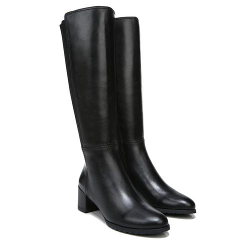 Women's Brent Weatherproof Wide Calf Knee High Boots (Black Leather)