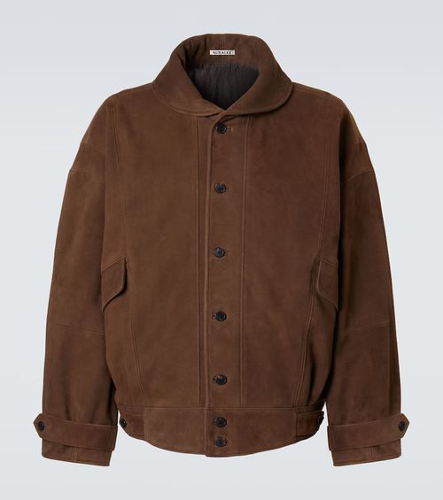 Suede blouson jacket