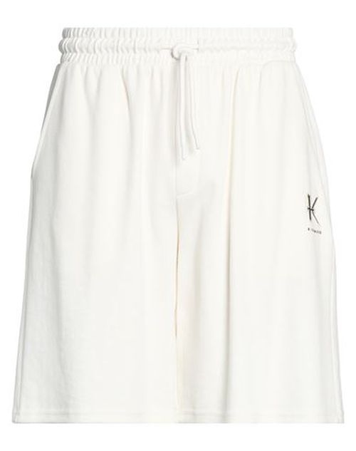 Man Shorts & Bermuda Shorts White Size XL Cotton, Polyester