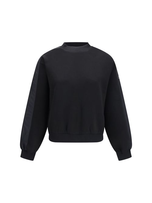 Mix Media Crewneck Sweatshirt — Black