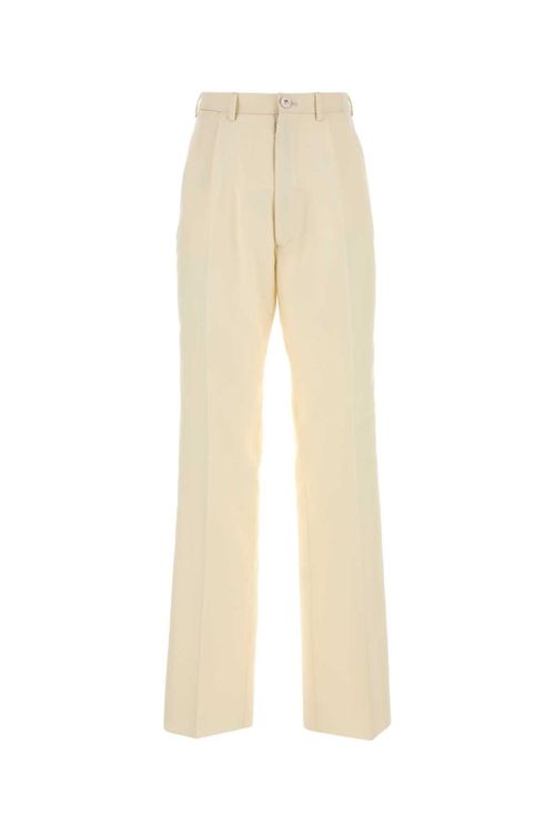 Mohair Blend Trousers — Beige