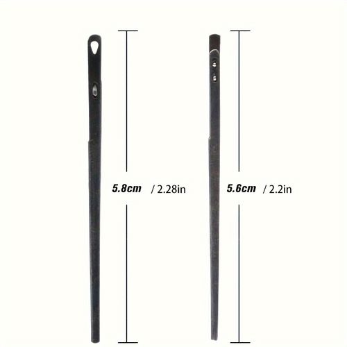 TEMU 2pcs Leather Lacing Stitching Needles - Leathercraft Needles For Hand Sewing, Knitting Leather Cord, Diy Crafts, Single And Double Hole Design