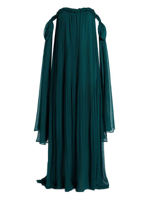 Leo Lin Camila off-shoulder maxi dress - Green