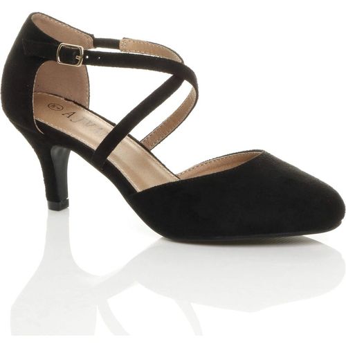 High  Heel Crossed Straps  2 Part Heels