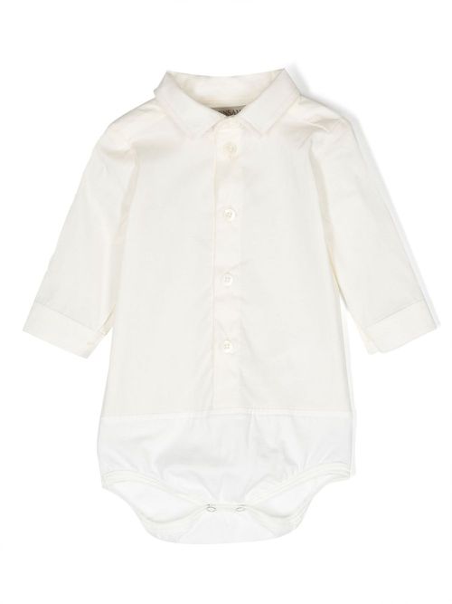 Long-sleeve button-up shorties - Neutrals