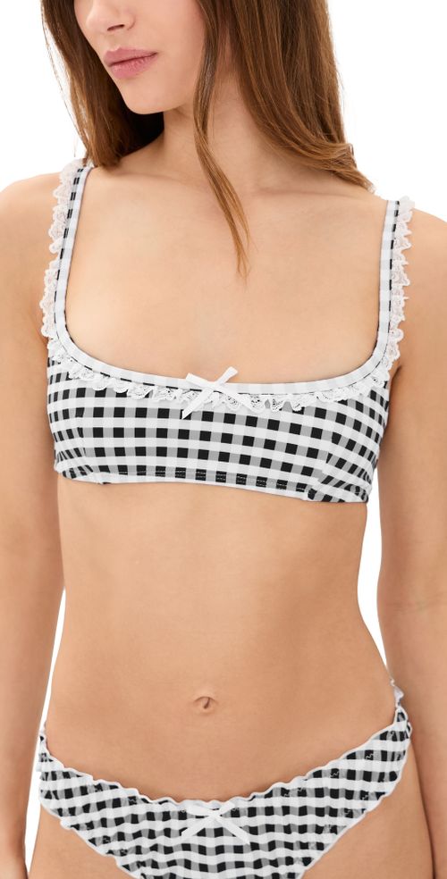 Tide Bikini Top NOIR CHECK