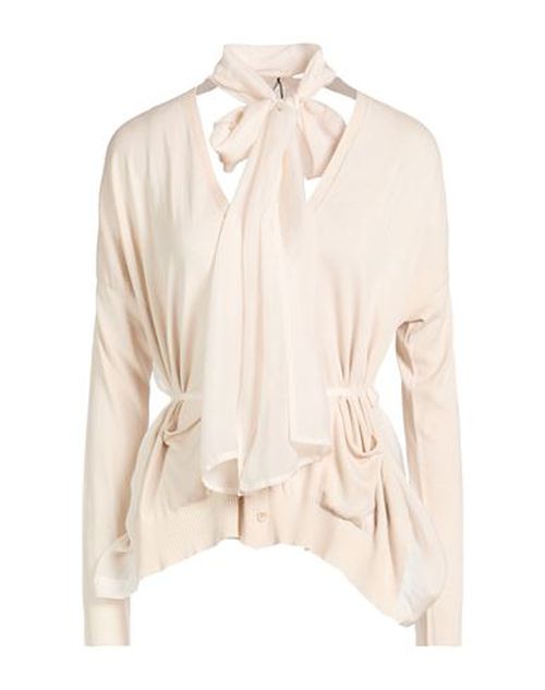 Woman Cardigan Beige Size S Silk