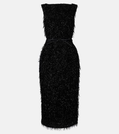 Lurex fil coupé midi dress