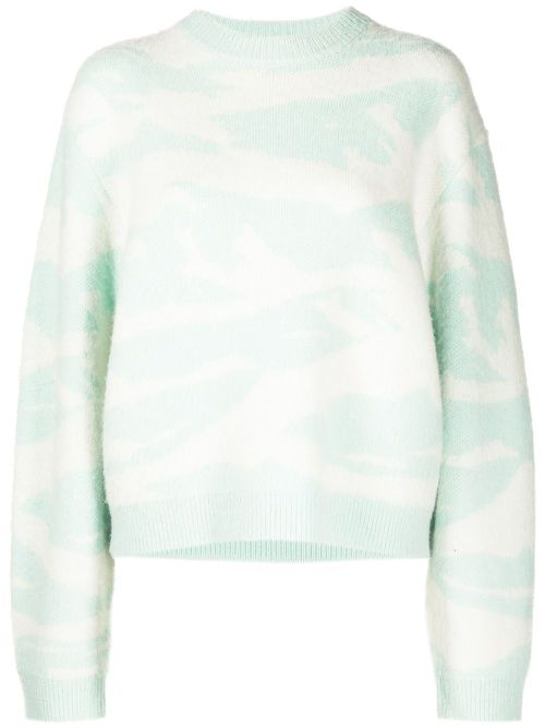Abstract-pattern print jumper - Blue