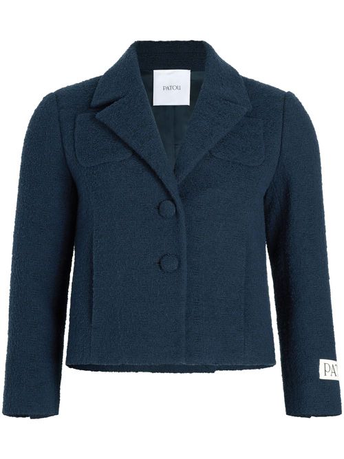 Organic-cotton tweed jacket - Blue