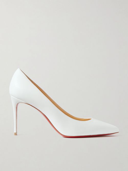 Kate 85 Leather Pumps - White