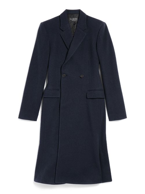 Godet Brushed Wool Midi Coat