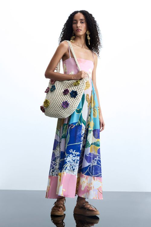 Printed long dre