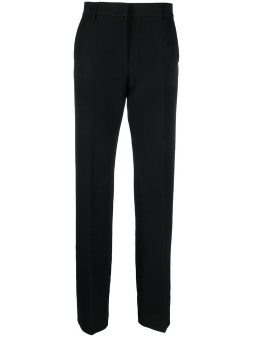 Tailored straight-leg trousers - Black