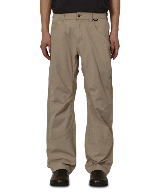 ROA Crimp Shaped Cotton Pants Beige Pants Male