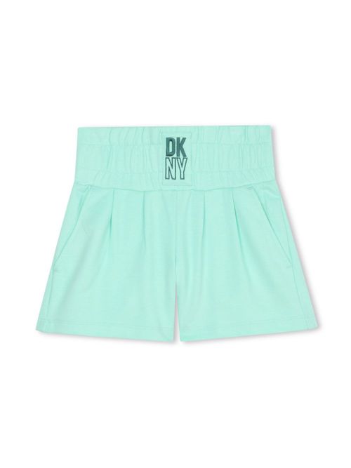 Dkny Kids 키즈 logo-print cotton shorts - Green D6006772B