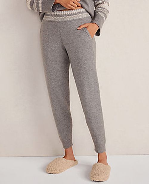 Ann Taylor Haven Well Within Organic Cotton Blend Nostalgic Fair Isle Joggers