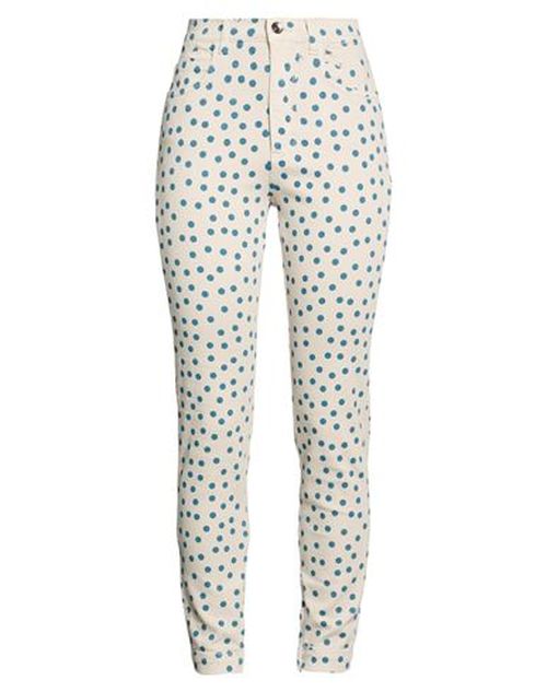 Woman Jeans Beige Size 4 Cotton, Elastane