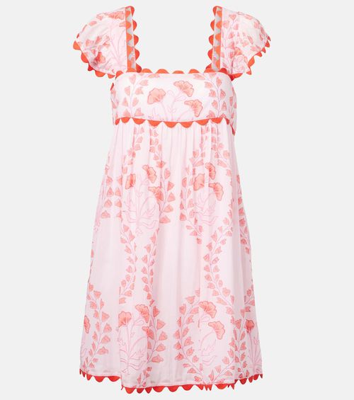 Printed cotton minidress