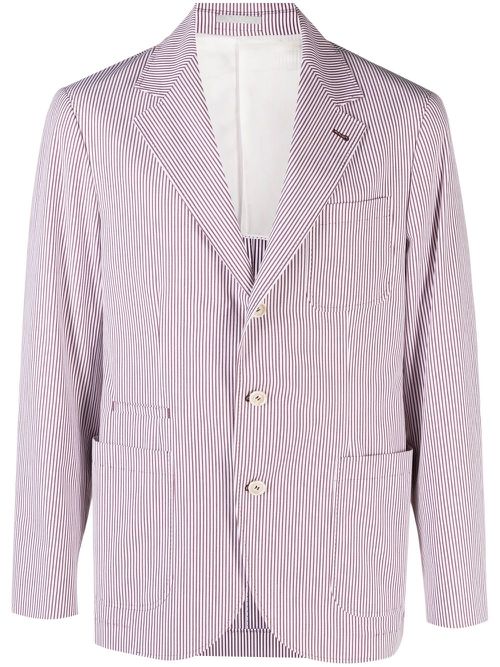 Single-breasted tailored blazer - White