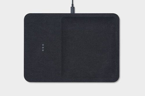 Essentials CATCH:3 10W Qi-Certified Wireless Charger with Accessory Tray - Charcoal
