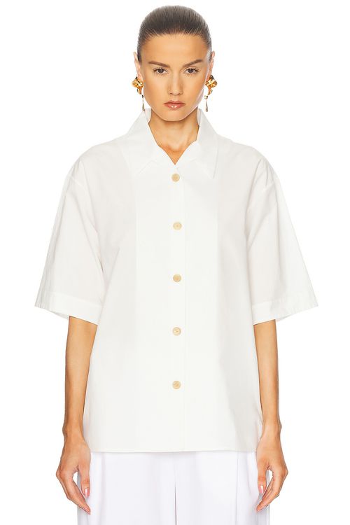 KHAITE Owen Top in White - White.  8 also in 2