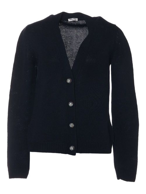 Miu Miu Pre-Owned 2016 cashmere cardigan - Blue